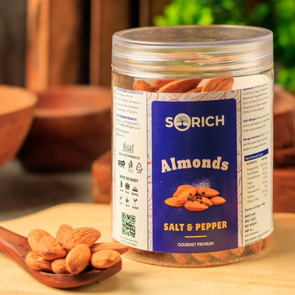 Sorich Organics Salted & Black pepper Almonds