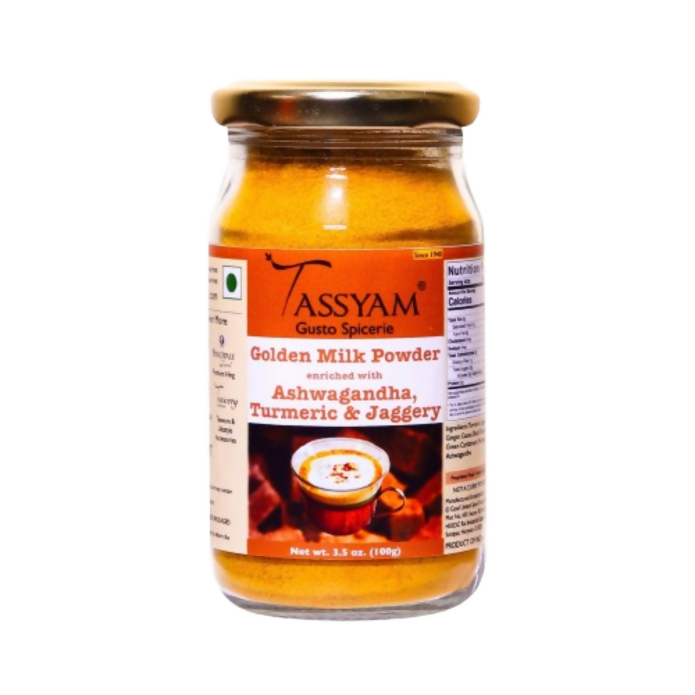 Tassyam Organics Ashwagandha Turmeric Golden Milk Latte with Jaggery