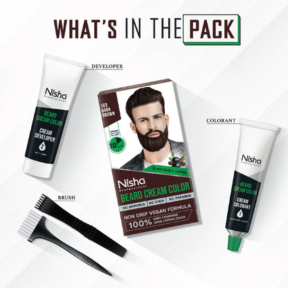Nisha Beard Colour for Men - Dark Brown