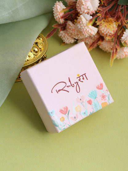 Ruby Raang Subtle Gold-Pearl Haath Phool