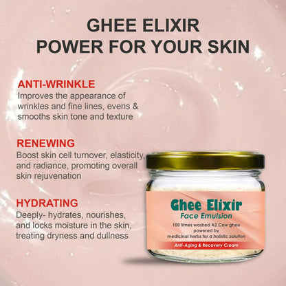 Beauty Secrets Ghee Elixir Ayurvedic Night Cream for Face infused with Collagen | Repair, Restore and Revive Naturally | Anti Aging Moisturizer