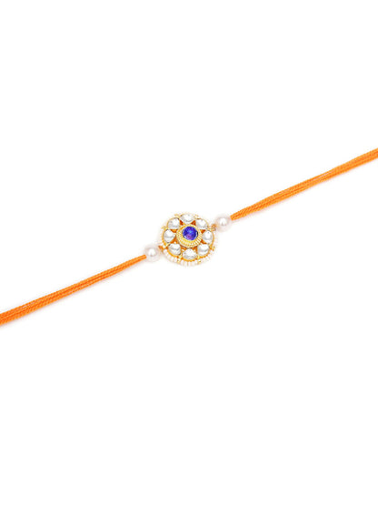 Designer kundan Rakhi - Ruby Raang