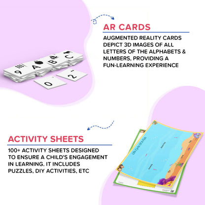 ClassMonitor KG2 Preschool Learning Educational Kit includes 300+ Early Learning Activity Sheets for kids of Age 4.5 - 5.5 Years