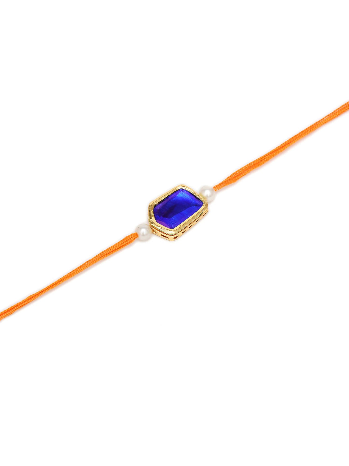 Designer kundan Rakhi - Ruby Raang