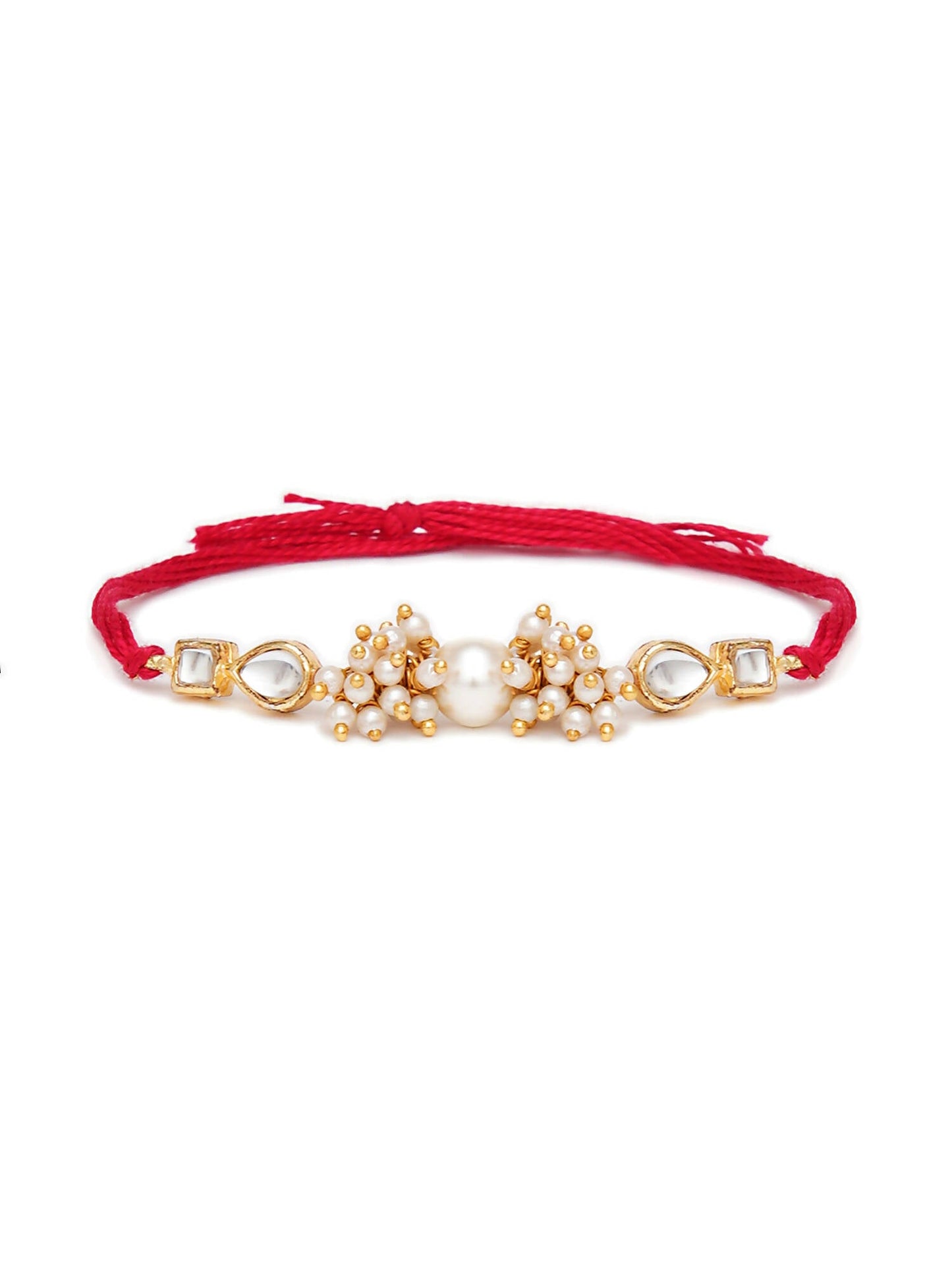 Designer kundan Rakhi - Ruby Raang