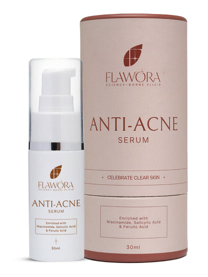 Flawora Set of Anti-Grey Hair Serum, Anti Acne Serum and Golden Glow Face Serum