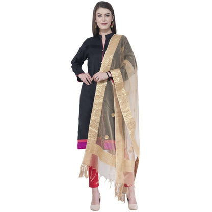 A R Silk Women's Gotta Patti Embroidery Orgenza Dupattas