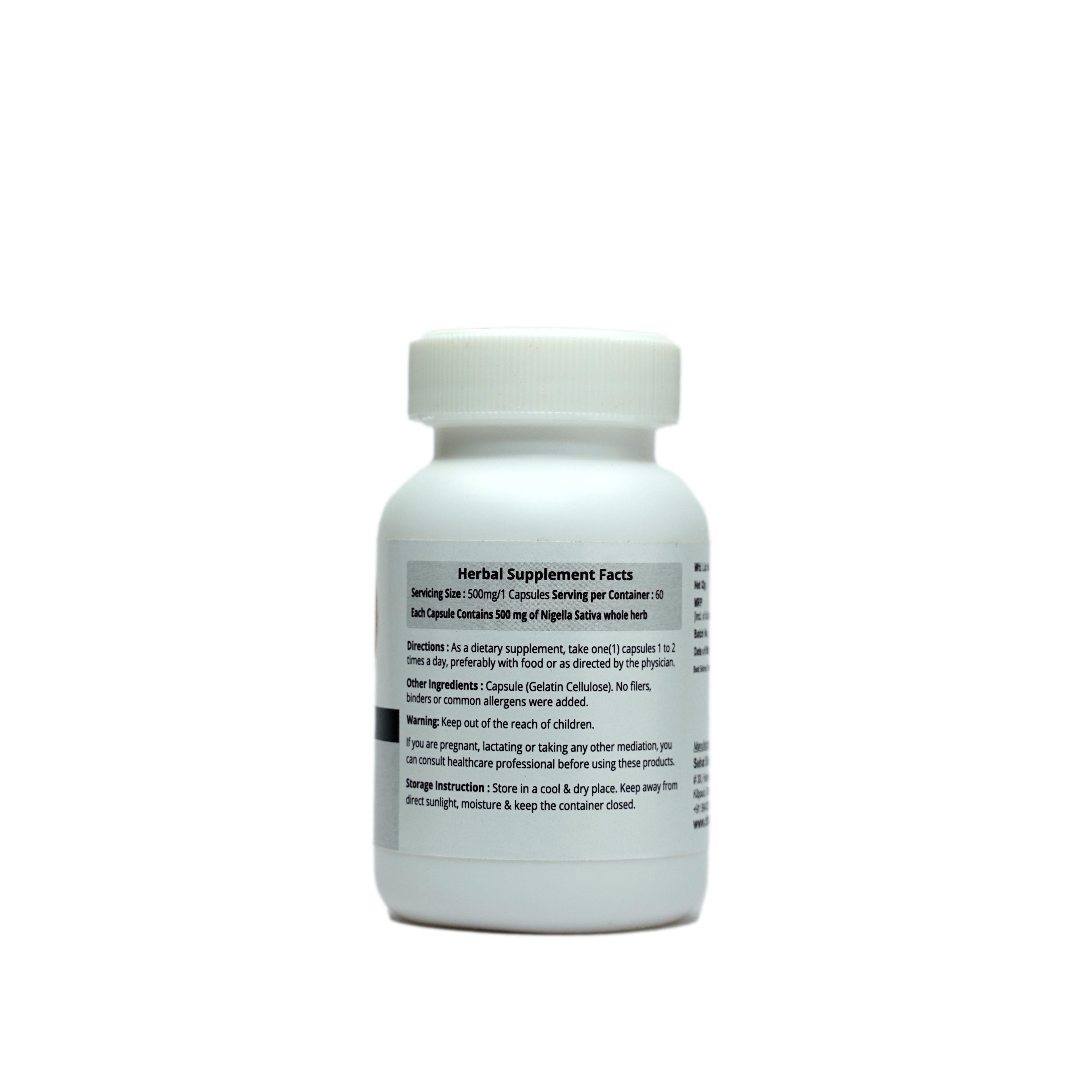 Dr. Talat's Kalonji: Anti-Oxidant - 60 Capsules