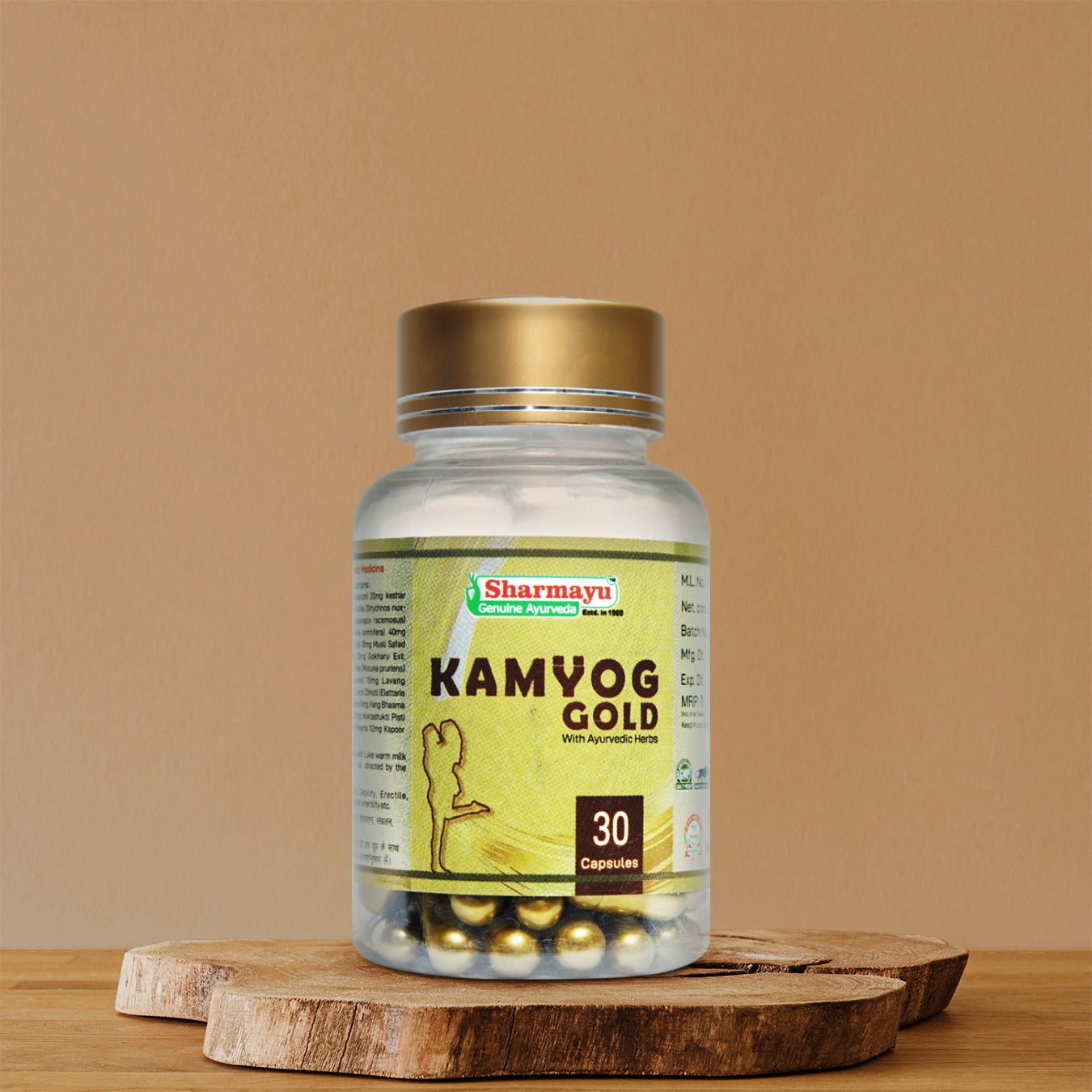 Sharmayu Ayurveda Kam Yog Gold - 30 Capsules