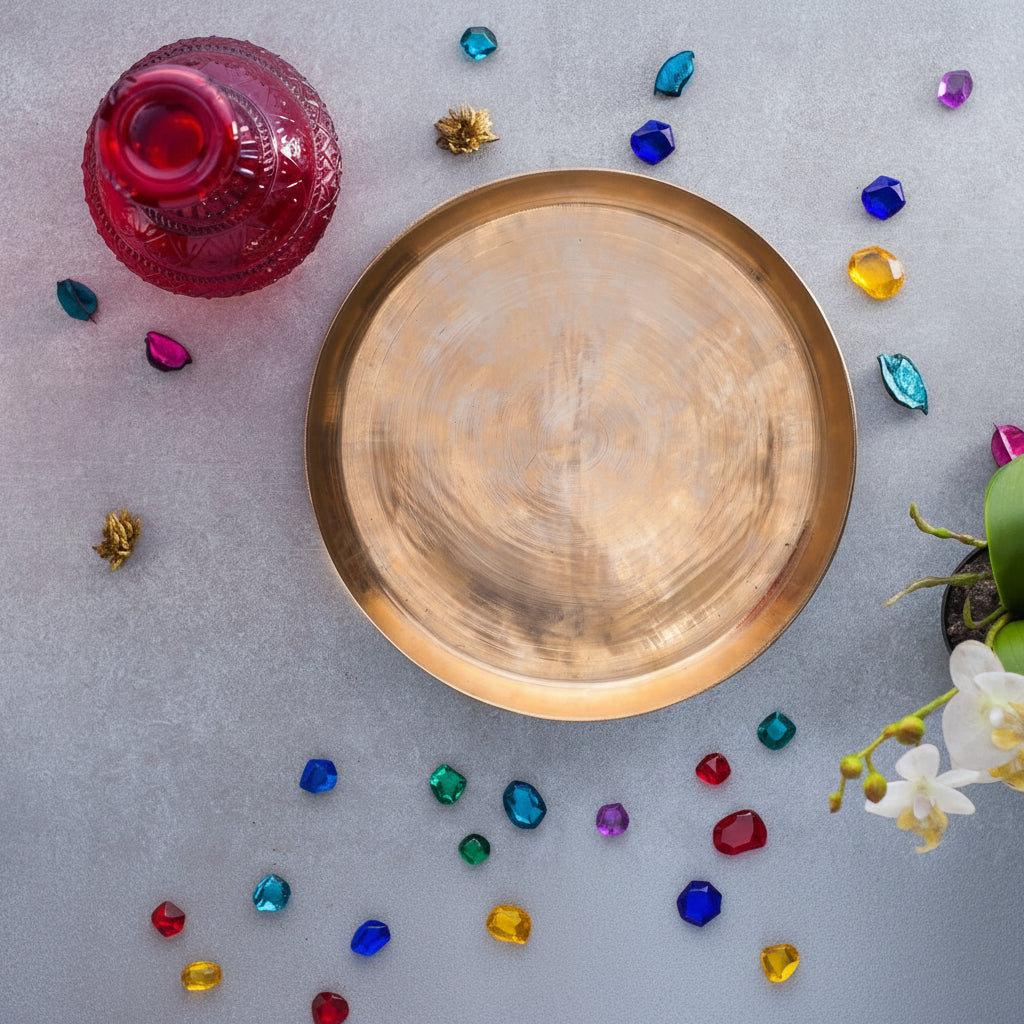 Zishta Kansa Bronze Handcrafted Dinner Plate