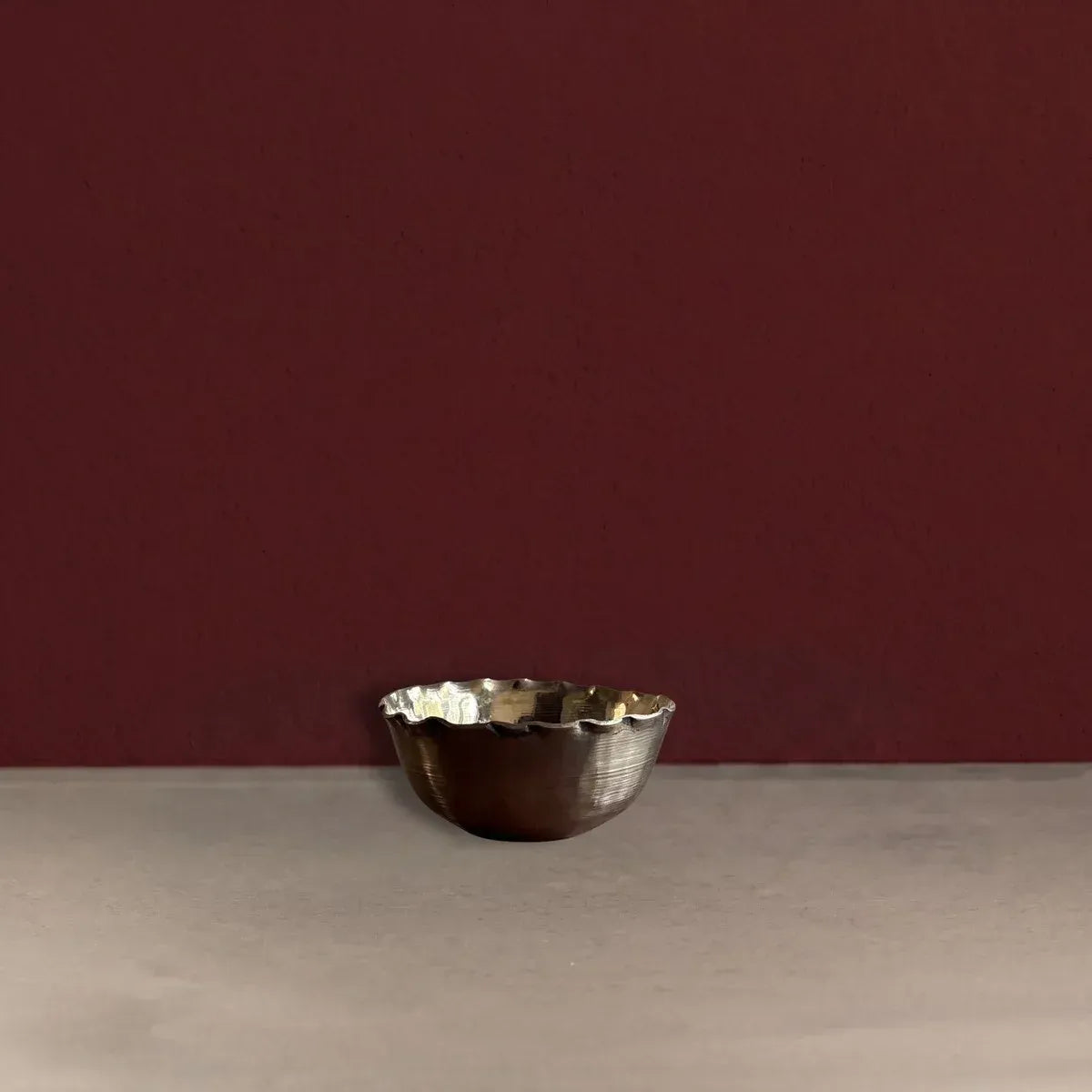 Zishta Kansa Katori Lehri Handcrafted Bronze Serving Bowl from West Bengal