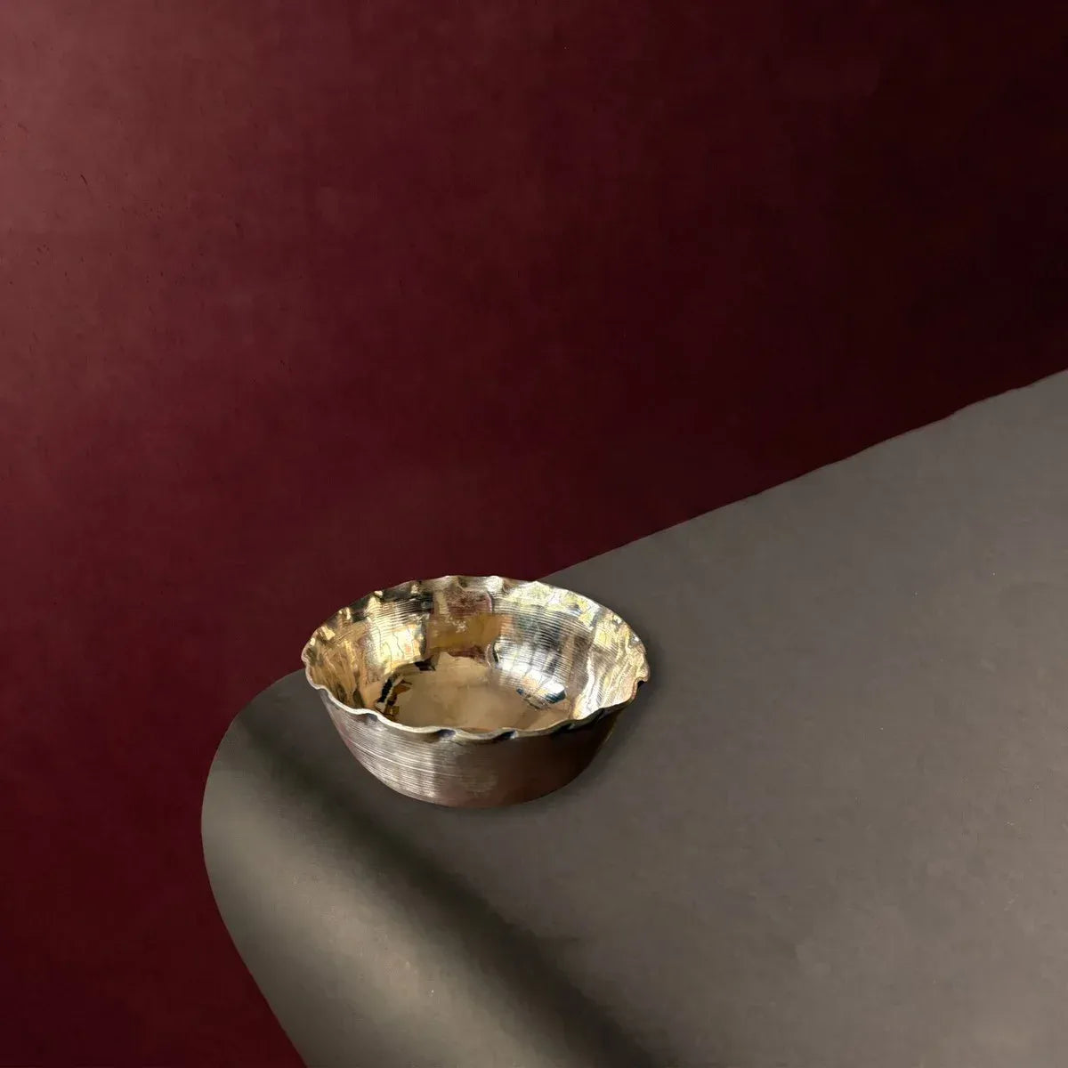 Zishta Kansa Katori Lehri Handcrafted Bronze Serving Bowl from West Bengal