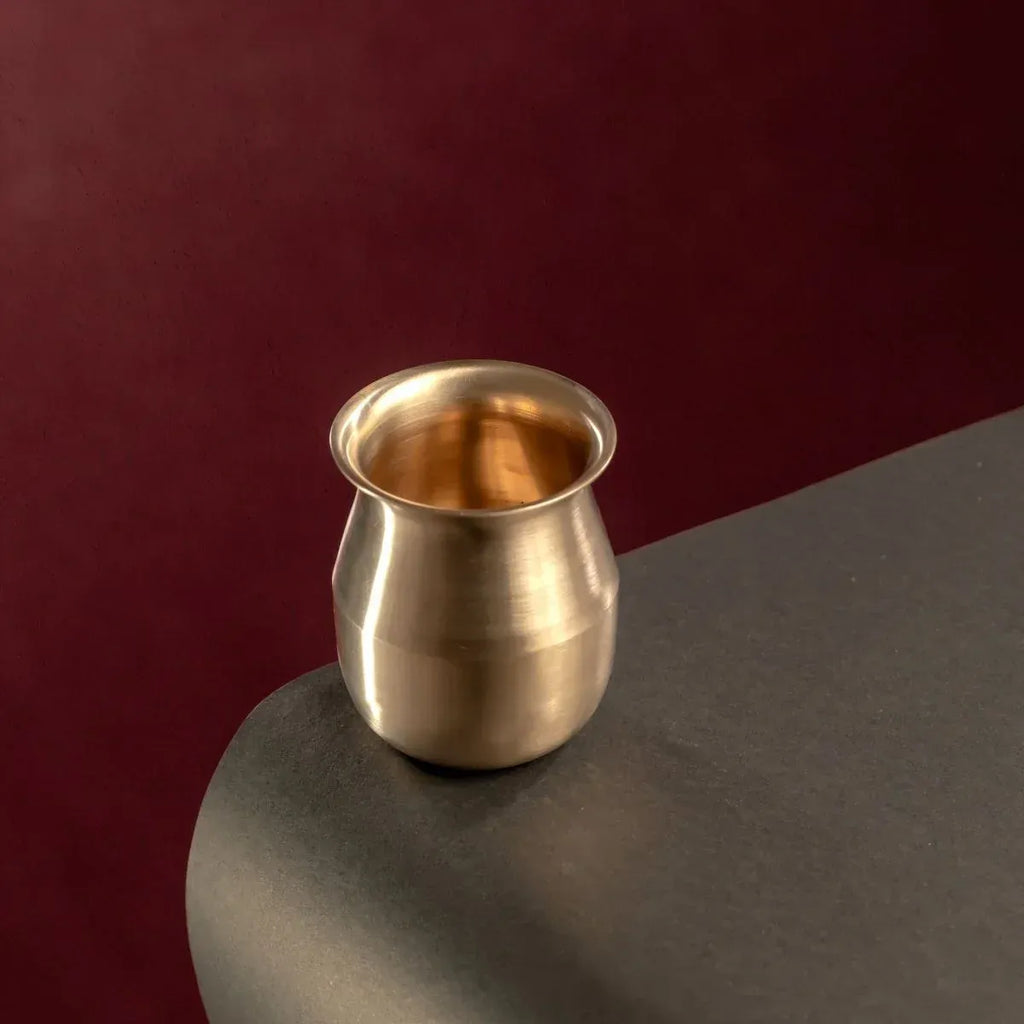 Zishta Kansa Tulsi Lota Handcrafted Bronze Traditional Vessel