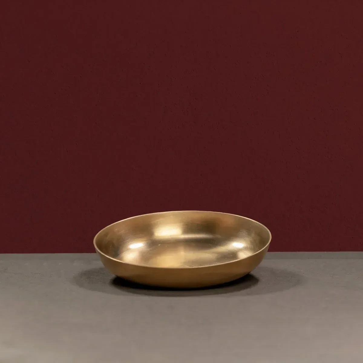 Zishta Kansa Snack Plate Handcrafted Bronze Serveware