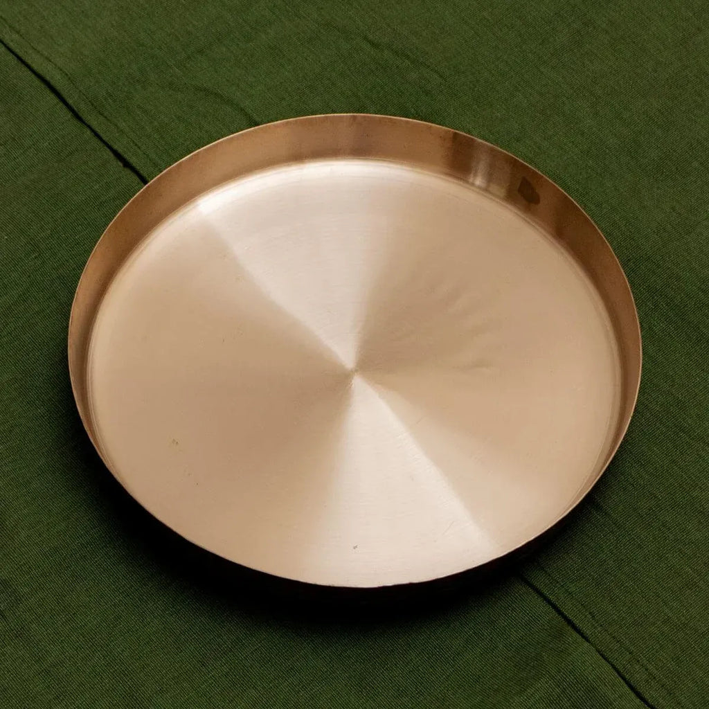 Zishta Kansa Thali Gujarat Bronze Dinner Plate Handcrafted