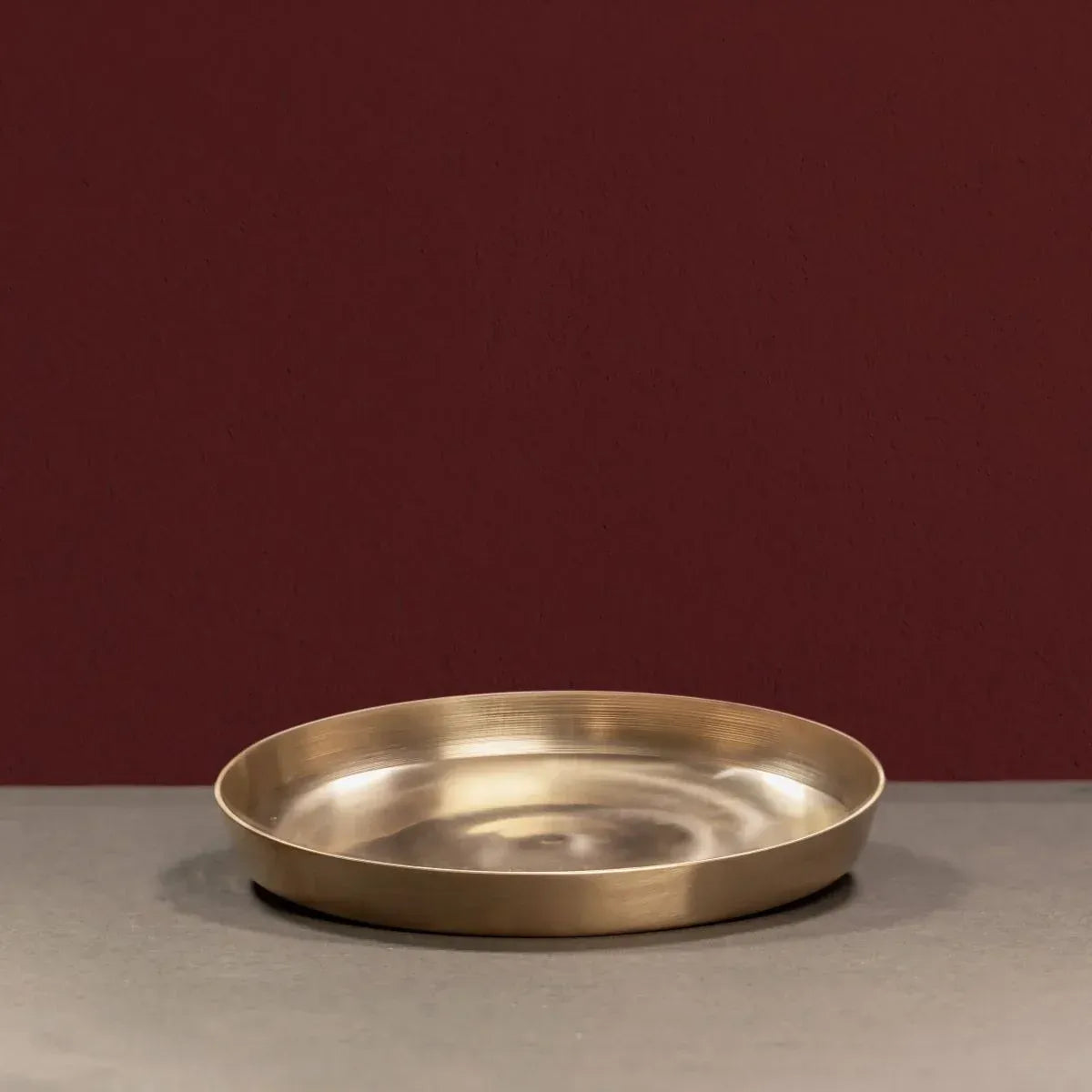Zishta Kansa Thali Matt Finish Bronze Dinner Plate