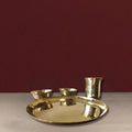 Zishta Kansa Thali Set Lehri Bronze Dinner Plate Set Handcrafted from West Bengal
