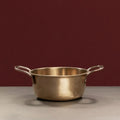 Zishta Kansa Tulsi Casserole Cooking Pot Handcrafted Bronze Bell Metal - 1.6Ltr