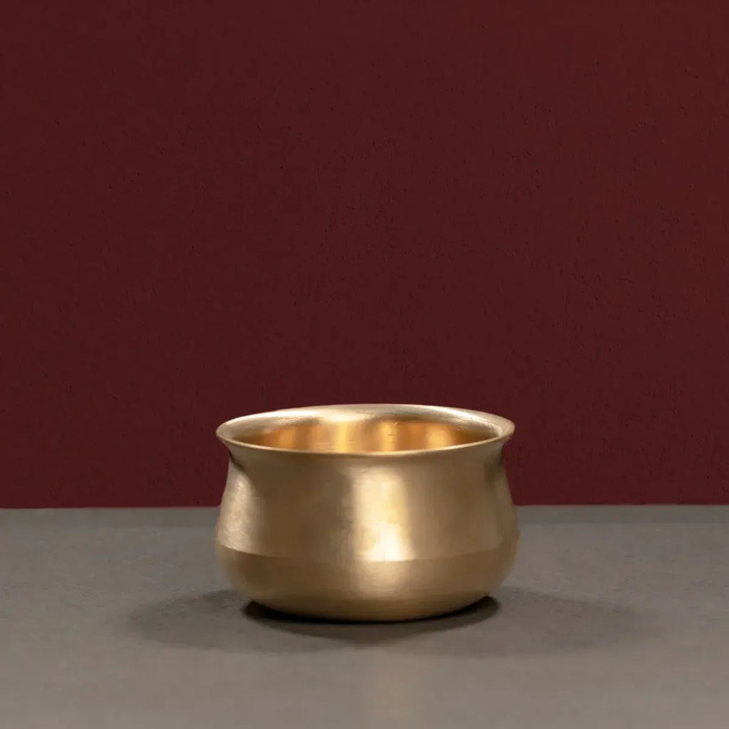 Zishta Kansa Tulsi Cookware Handi Handcrafted Bronze Bell Metal
