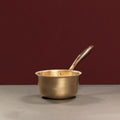 Zishta Kansa Tulsi Sauce Pan with Heat Resistant Handle Handcrafted Bronze