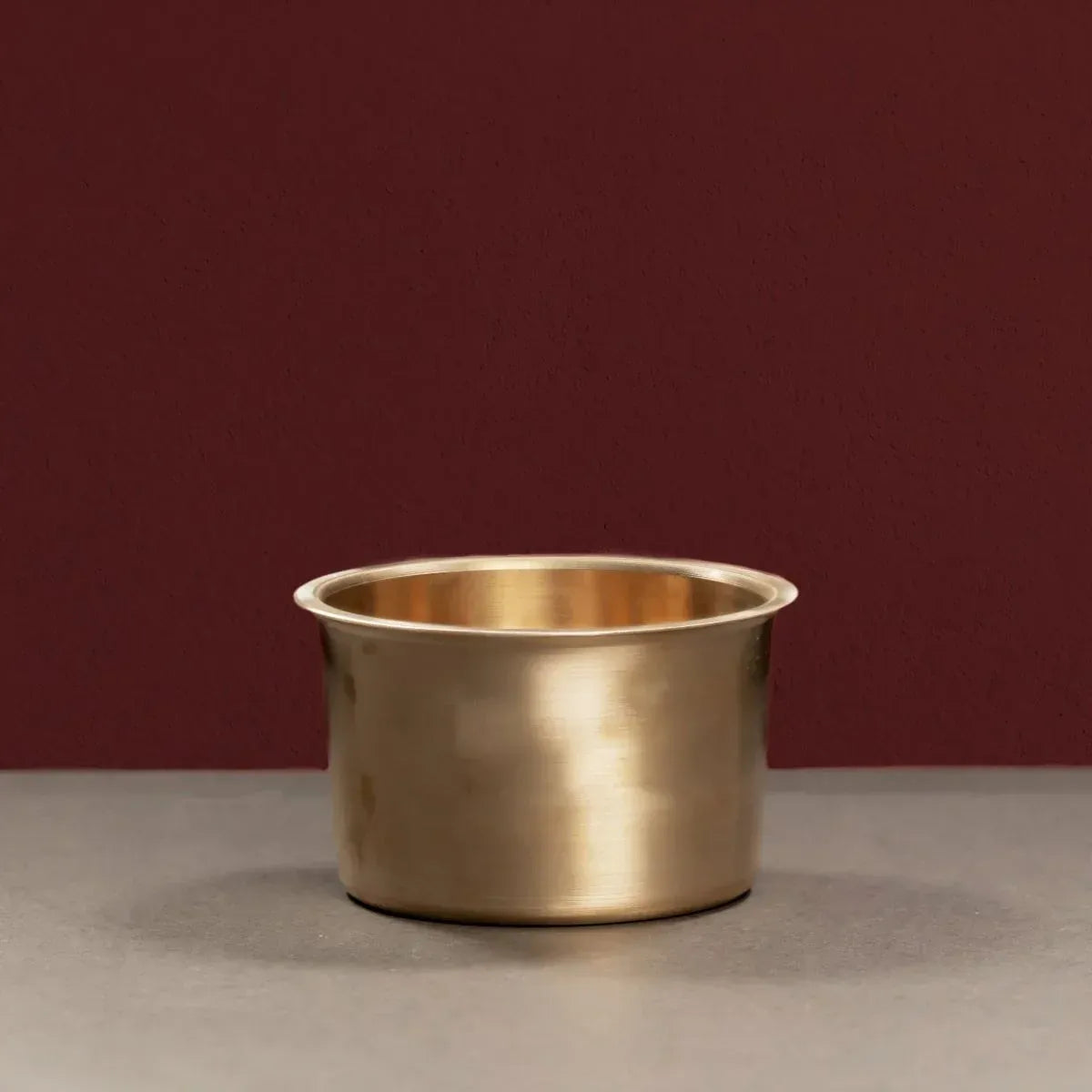 Zishta Kansa Tulsi Serveware Gravy Pot Gunj Handcrafted Bronze Bell Metal