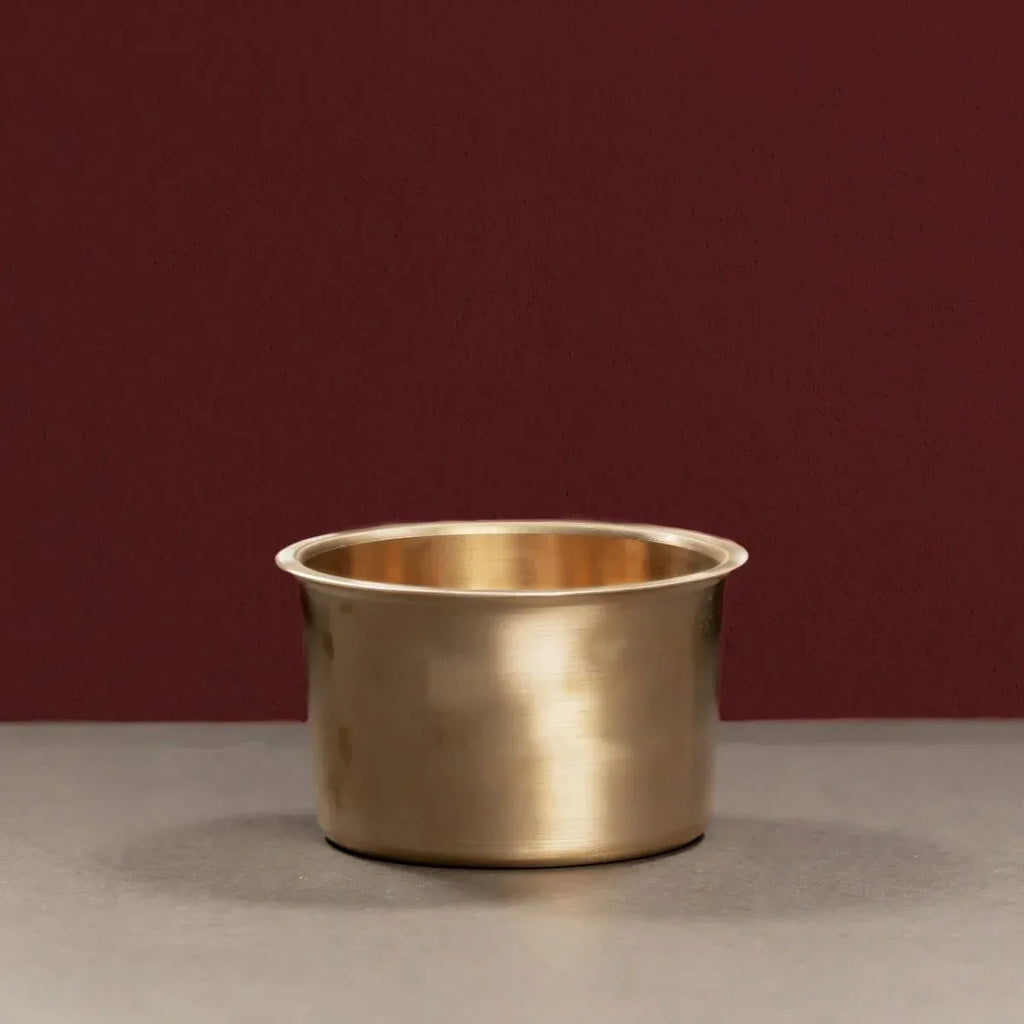 Zishta Kansa Tulsi Cookware Tope Tall Pot Handcrafted Bronze Bell Metal