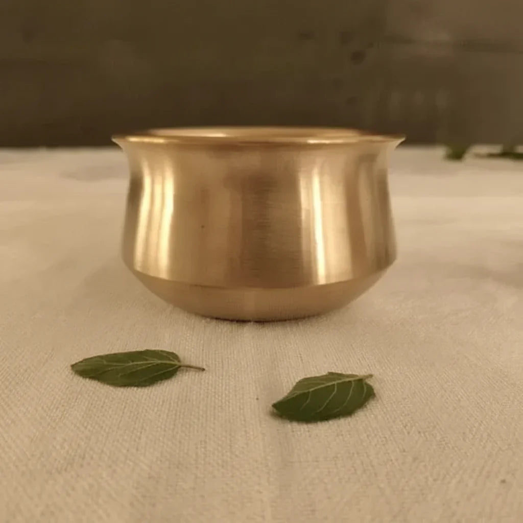 Zishta Kansa Tulsi Serveware Handi Handcrafted Bronze Bell Metal