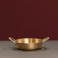 Zishta Kansa Tulsi Serveware Pan Handcrafted Bronze Bell Metal
