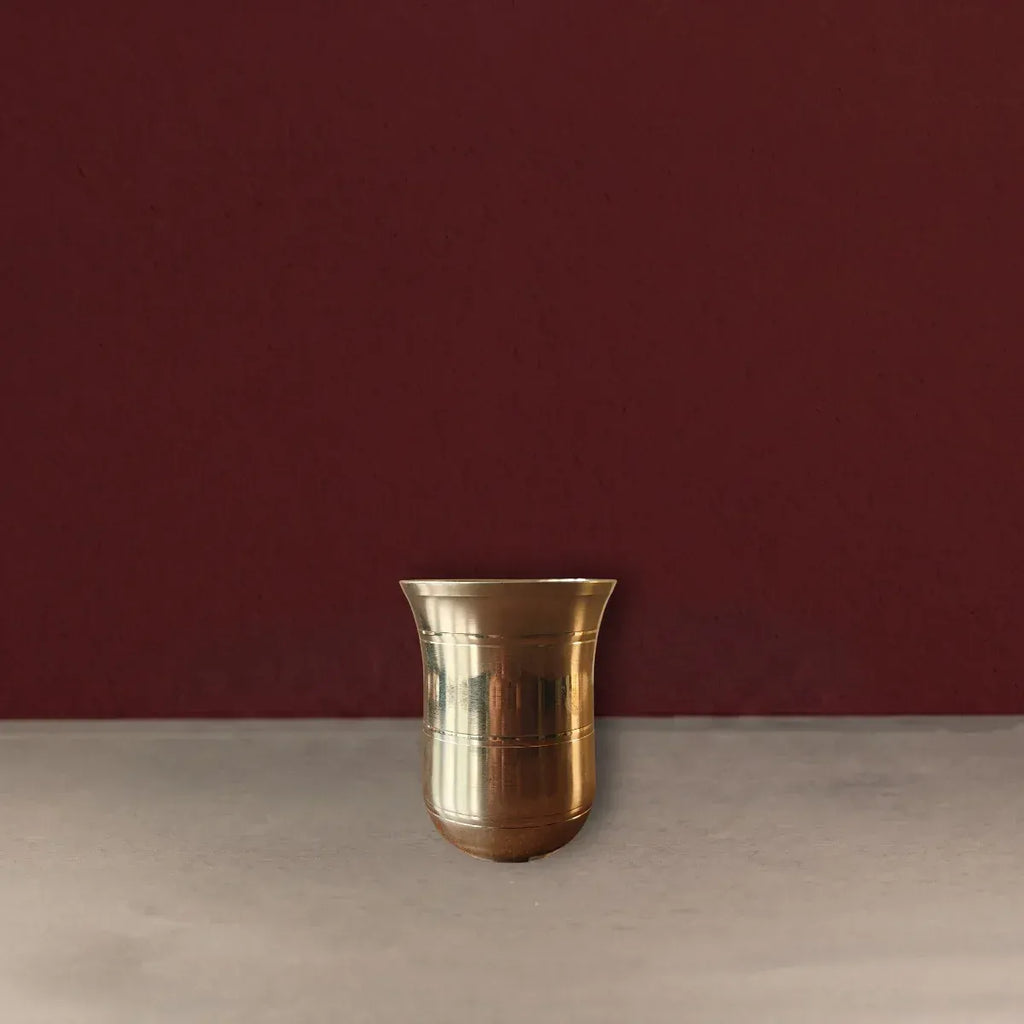 Zishta Kansa Tumbler Mridu Handcrafted Bronze Drinkware from West Bengal