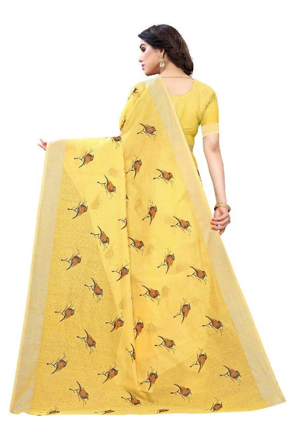 Vamika Yellow Chanderi Designer Saree (SERIN YELLOW)