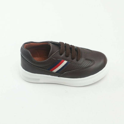 Tiny Bugs Boys Lace Up Casual Sheos - Dark Brown