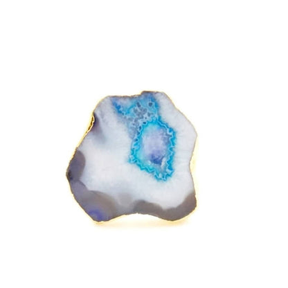 Bling Accessories Agate Natural Stone Statement Finger Ring