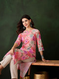 Sangria Floral Printed Pure Cotton Kurta