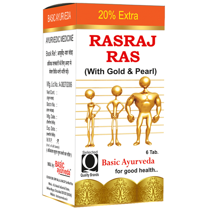Basic Ayurveda Rasraj Ras with Gold & Pearl