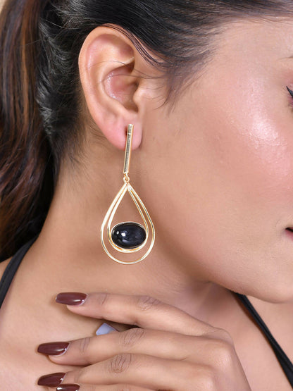 VOJ Women Gold Color stainless steel Earrings