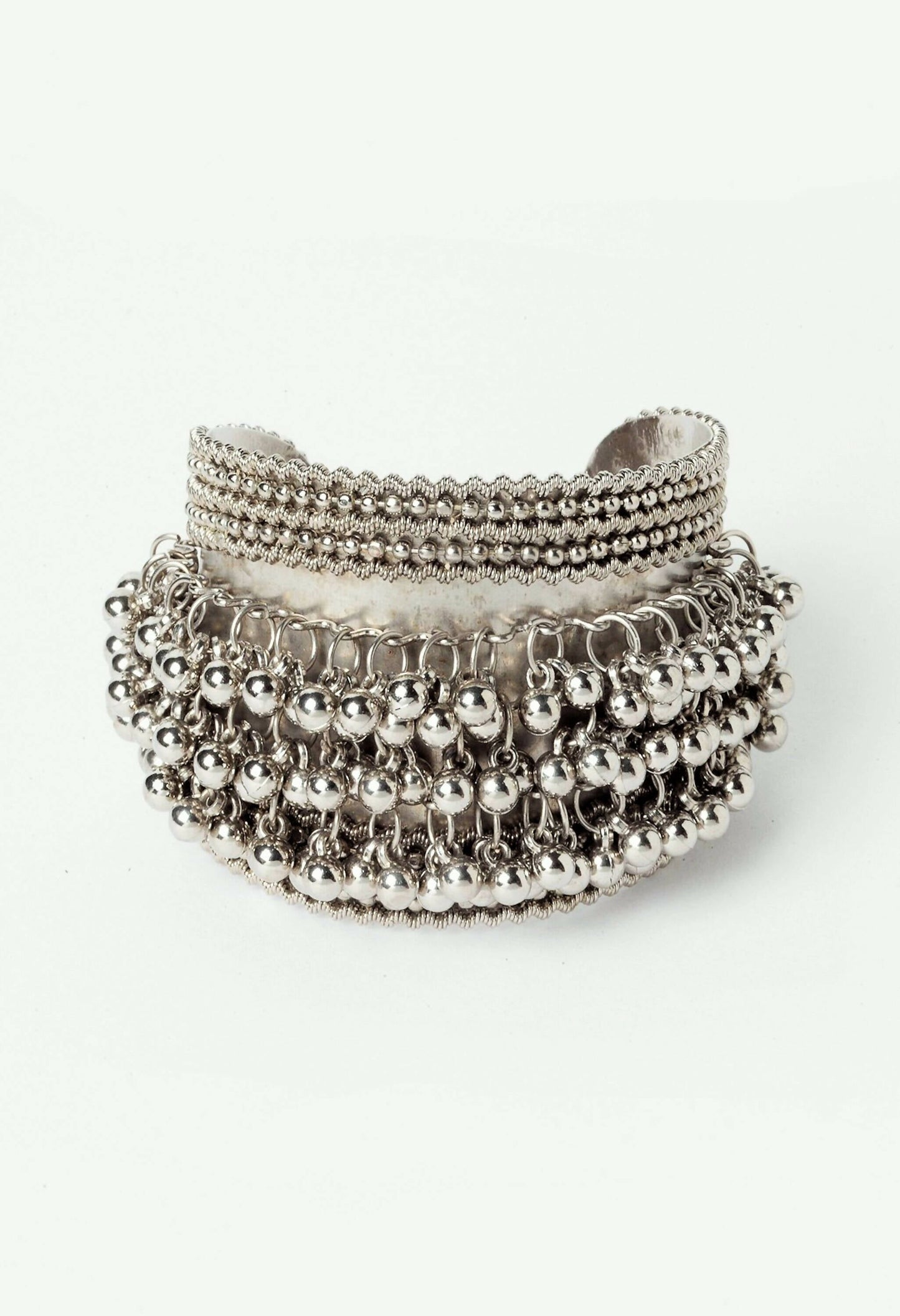 Mominos Fashion Johar Kamal Women Silver-Plated Brass Finish Radha Kishan Long Neckalce Combo Set