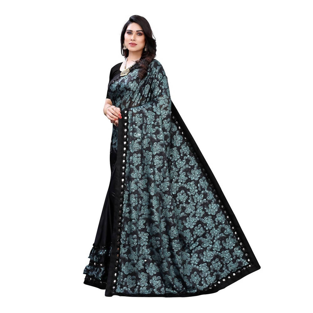 Vamika Black Lycra Designer Saree (Niya Black)