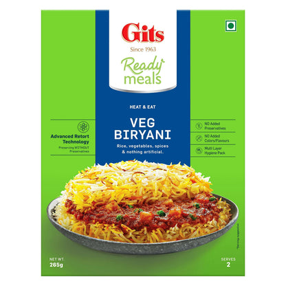 Gits Ready to Eat Veg Biryani Pure Veg