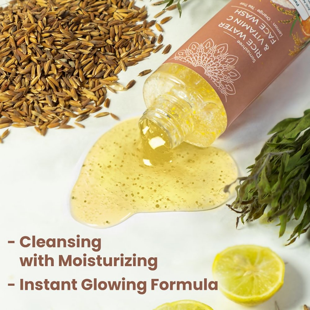 Pureus Herbals Somashree Rice Water & Vitamin C Face Wash