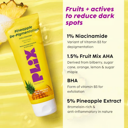 PLIX The Plant Fix Pineapple Depigmentation Regime With Fruity Toner & Cleanser