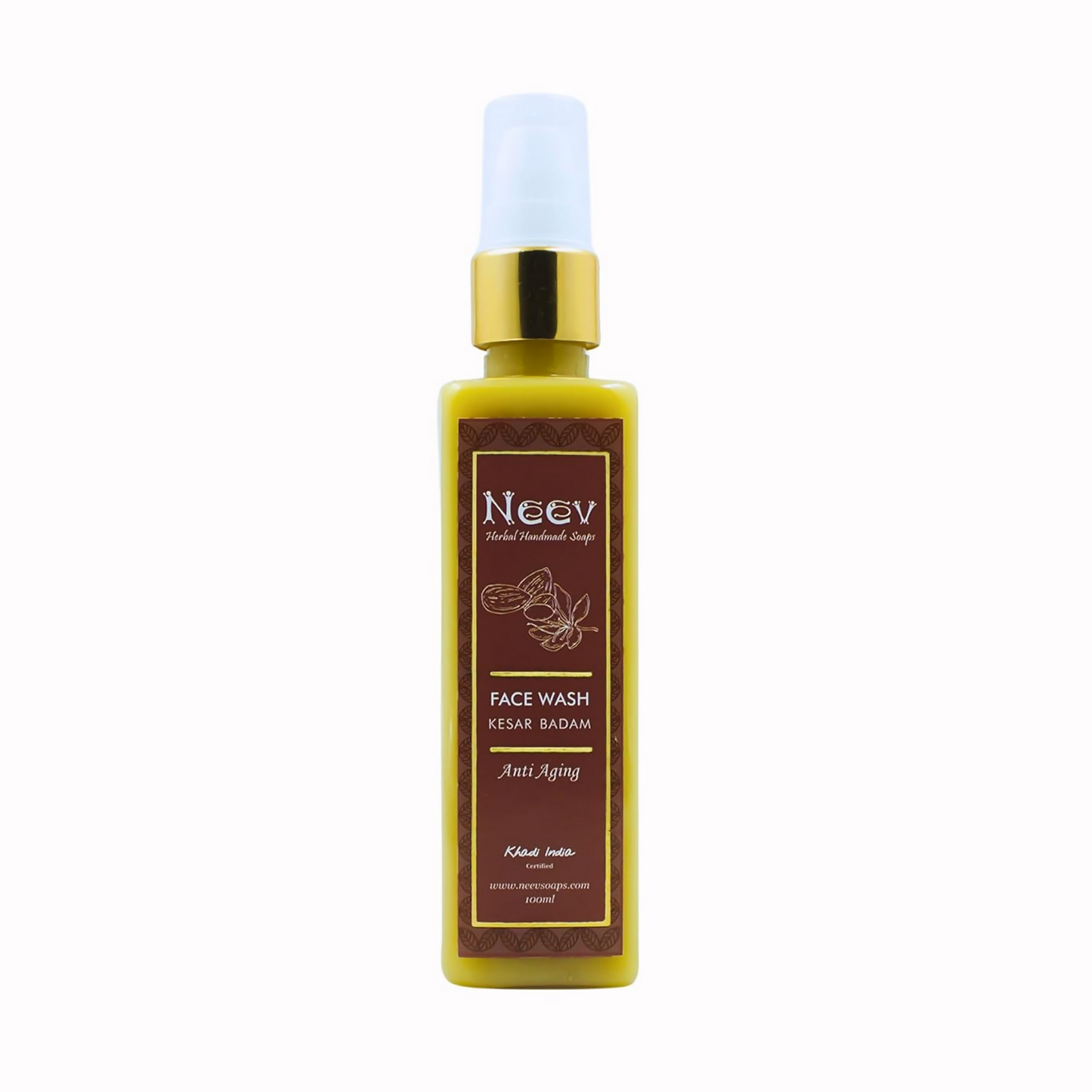Neev Herbal Handmade Soaps Anti Ageing Kesar Badam Face Wash