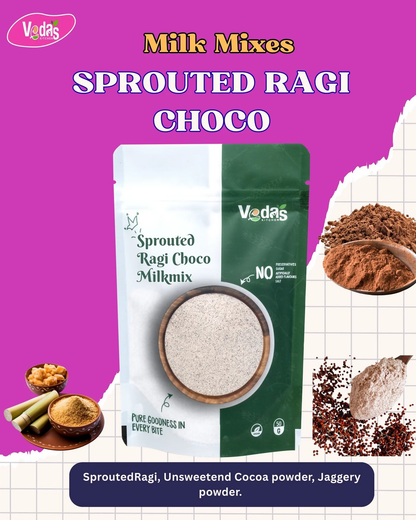 Vedas Kitchen Sprouted Ragi Choco Milkmix