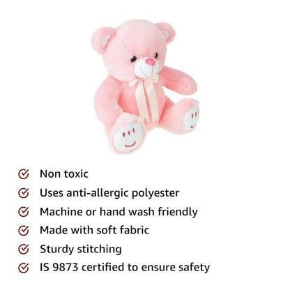 Jam & Honey Teddy Bear, Cute, Soft Toy (Pink)
