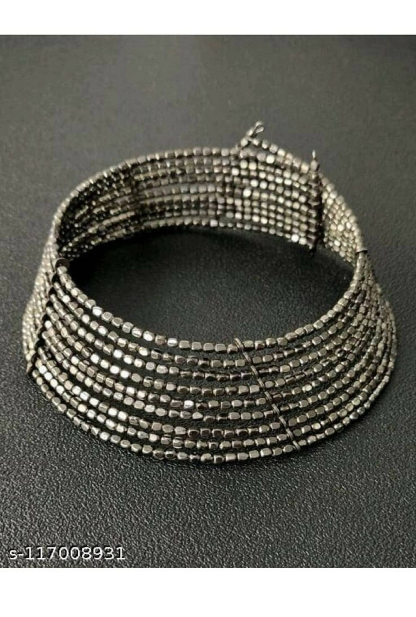 Mominos Fashion Joharkamal Oxidised Beaded work Hasli Design Choker For Women & Girls