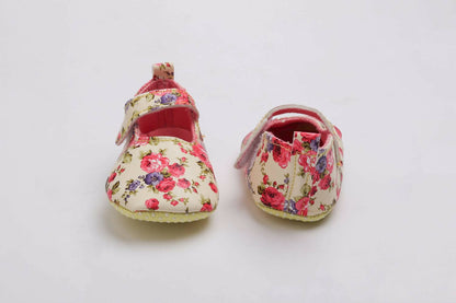 Tiny Bugs Girls Flowral Print Infants Booties - Pink