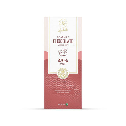 Aadvik Goat Milk Chocolate - Cranberry