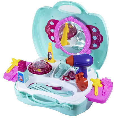 Skoodle Multicolor 22 Pieces Peppa Pig Beauty Set Toy with Beauty Suitcase for Kids Girls Age 3+