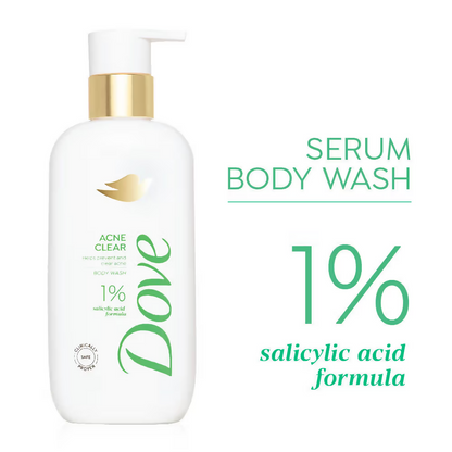 Dove Glow Recharge Exfoliating & Acne Clear Serum Body Wash Combo