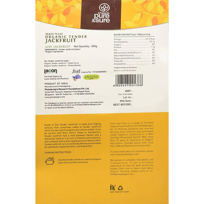 Pure & Sure Ready To Eat Organic Tender Just Jackfruit
