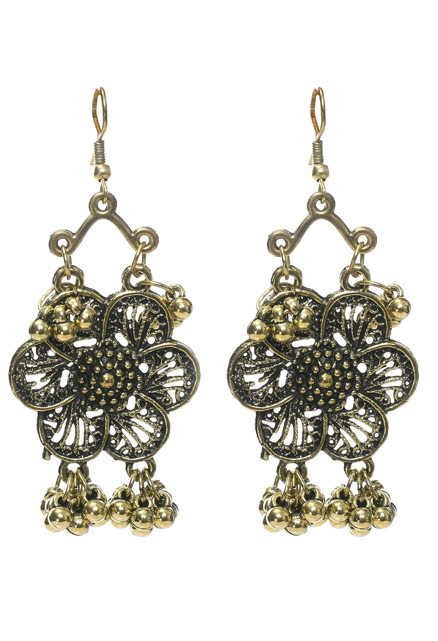Mominos Fashion Johar Kamal Golden-Plated Brass Finish Floral Desgin Choker For Women